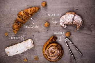 Winkler Kipferl, Nougat Croissant, Nussrolle und Nussschnecke